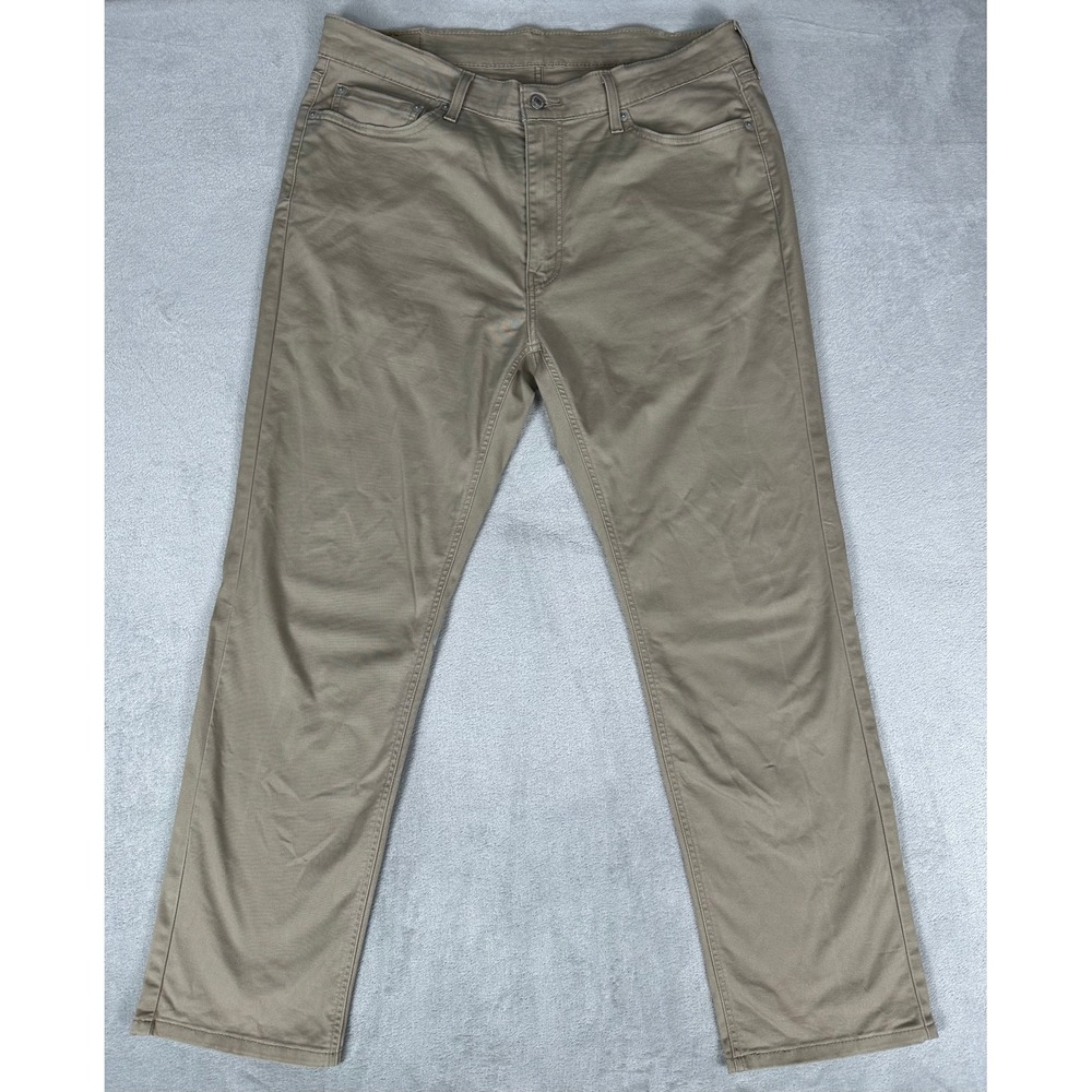 Levi's 541 Atlletic Fit Taper Stretch 5-Pocket Pants Beige Mens Size 37x 32